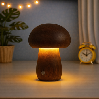 Veilleuse champignon en bois | ADRIEN-Veilleuse & Co