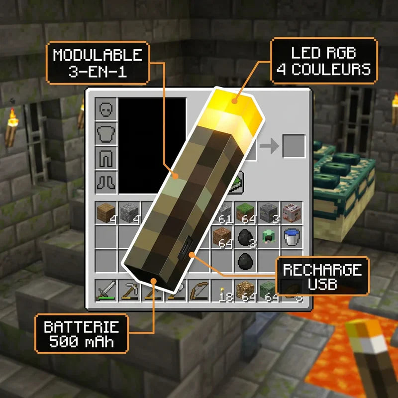Lampe Veilleuse Minecraft | DARWIN - Veilleuse